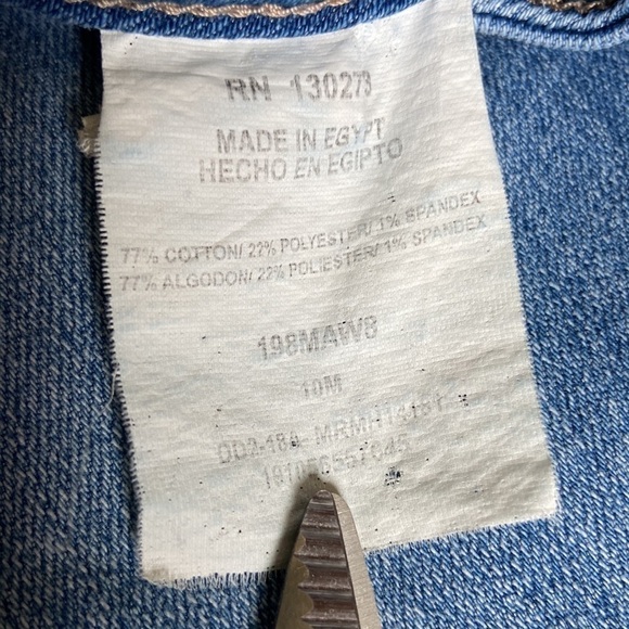 Riders by Lee Mid Rise Denim Blue Capri Jeans Size 10 - Picture 8 of 11